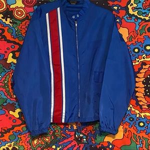 Vintage Blue/Red/White Racing Windbreaker